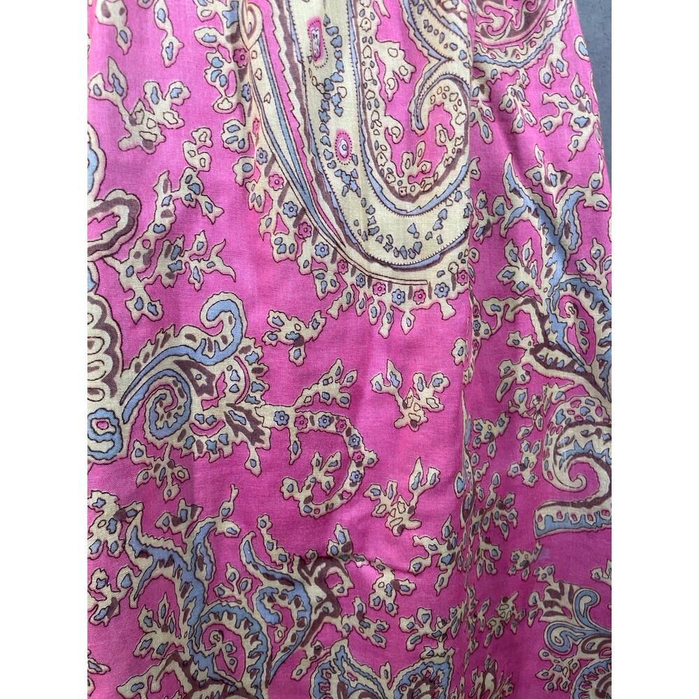 Vintage Tova Celine quilted bib‎ halter midi dress pink paisley babydoll S boho - Picture 7 of 13